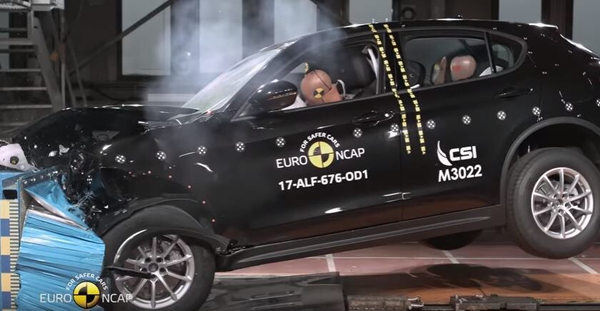 Alfa Romeo Stelvio, massimo dei voti nei crash test