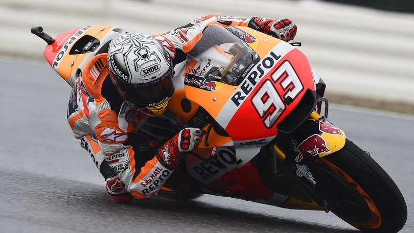 MotoGp, Brno: Marquez e Folger nelle libere, Rossi terzo