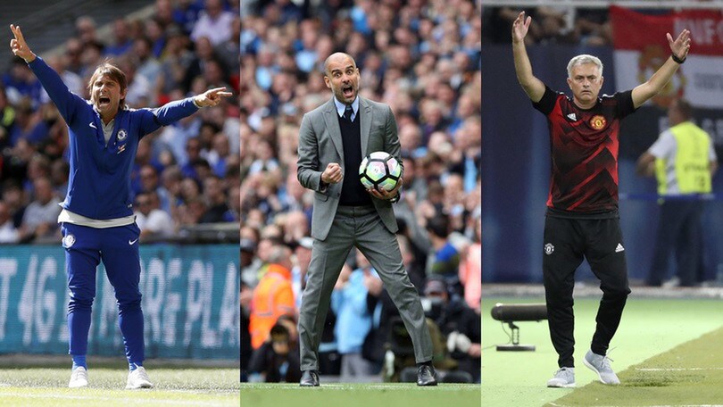 Conte-Guardiola-Mourinho, la Premier League è una sfida a tre