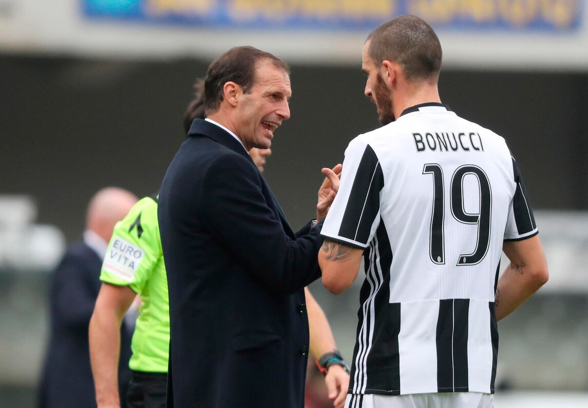Juventus, rimpianto Allegri: «Bonucci doveva essere il capitano»