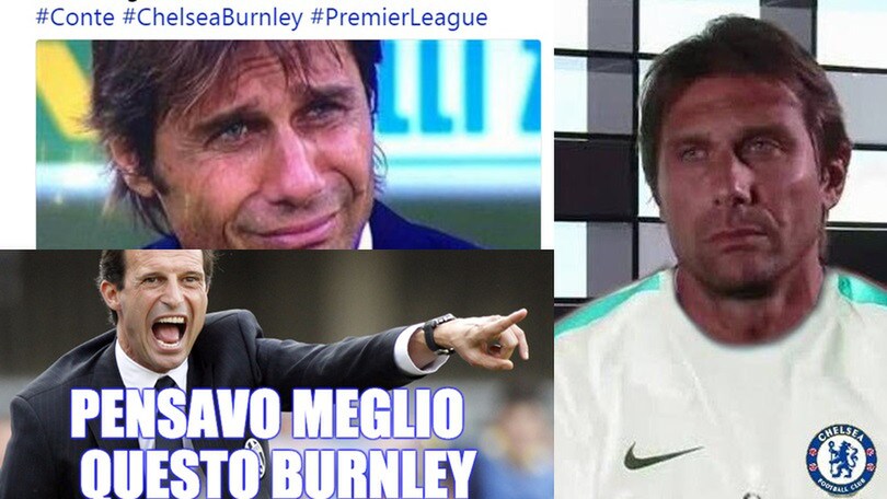 Conte subito flop contro il Burnley. I social senza pietà