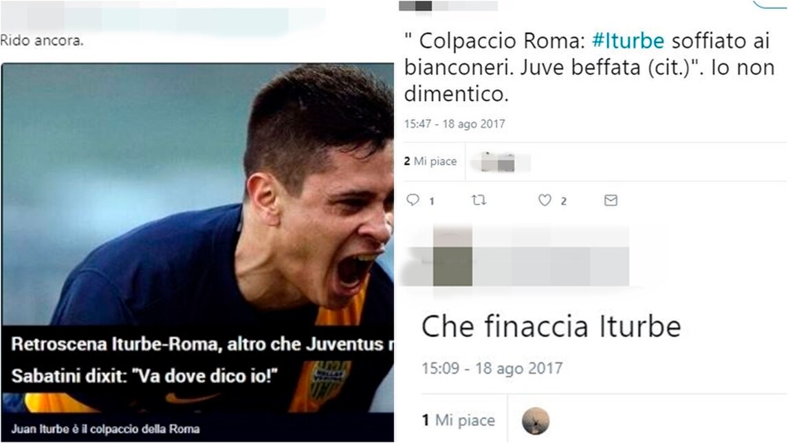 Roma, Iturbe va in Messico: i tifosi della Juve ricordano la "beffa"