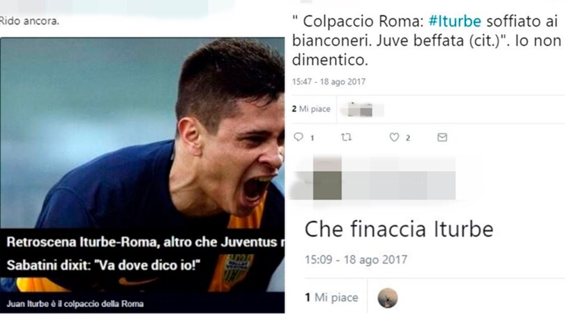 Roma, Iturbe va in Messico: i tifosi della Juve ricordano la "beffa"
