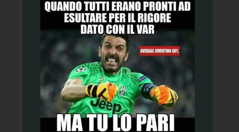 «Buffon para anche il Var»: l'ironia social dei tifosi della Juventus