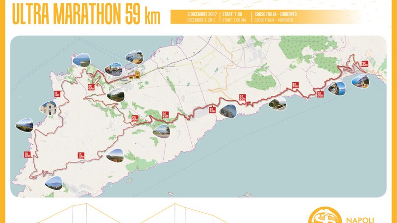 Coast To Coast Napoli Running svelato il percorso da 59km