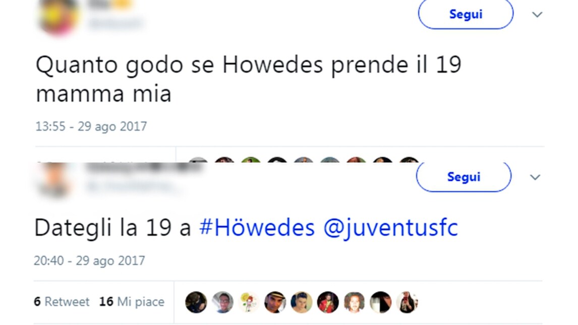 Juventus, i tifosi chiedono a Höwedes di prendere la 19!