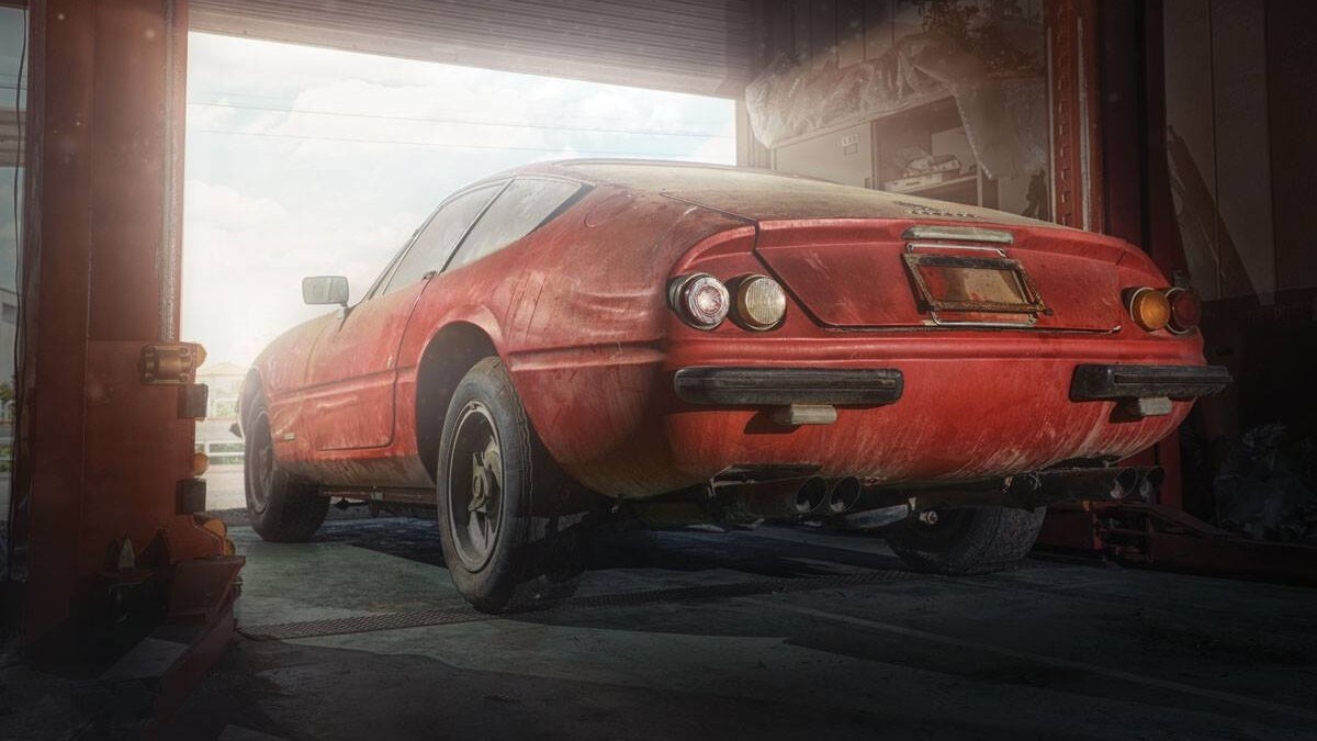 Ferrari Daytona, dal fienile all'asta milionaria