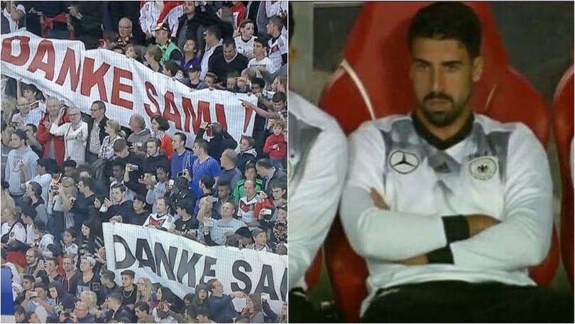 Germania-Norvegia, spuntano striscioni con «Danke Sami» per Khedira