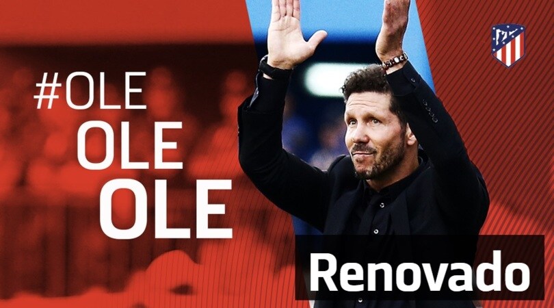 Atletico Madrid, ufficiale il rinnovo di Diego Simeone fino al 2020