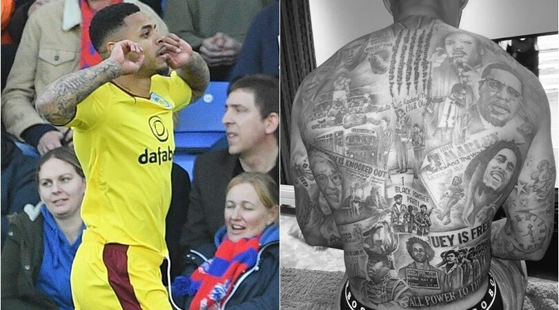 Andre Gray, il tatuaggio che omaggia gli eroi neri spopola sul web