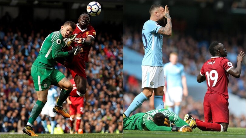 Manchester City-Liverpool, Mané abbatte Ederson: calcione e rosso