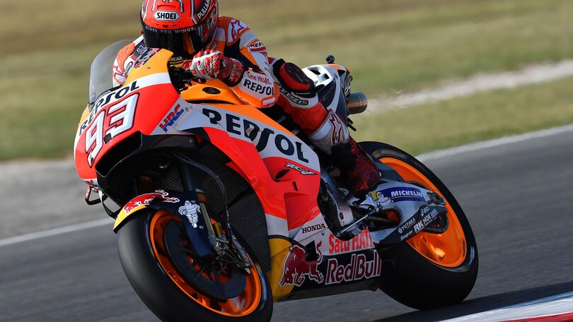 MotoGp, San Marino: acqua in pista, ma Marquez vola