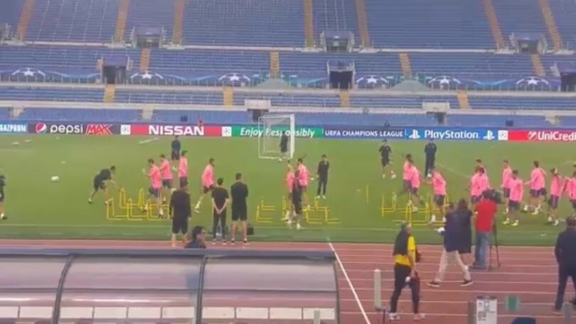 Atletico Madrid, rifinitura allo stadio "Olimpico"