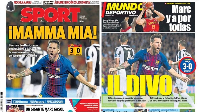 Barcellona-Juventus vista dalla stampa estera: «Messi, mamma mia!»