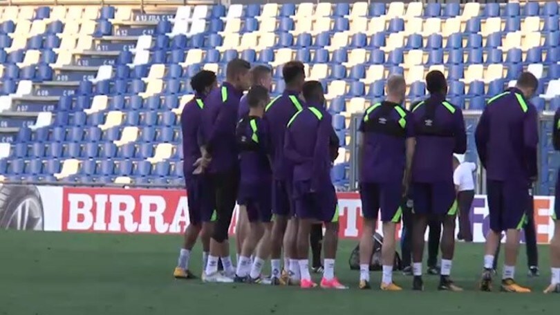 L'Everton in campo al Mapei