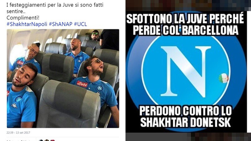 Il Napoli cade in Ucraina. Quante ironie sui social!