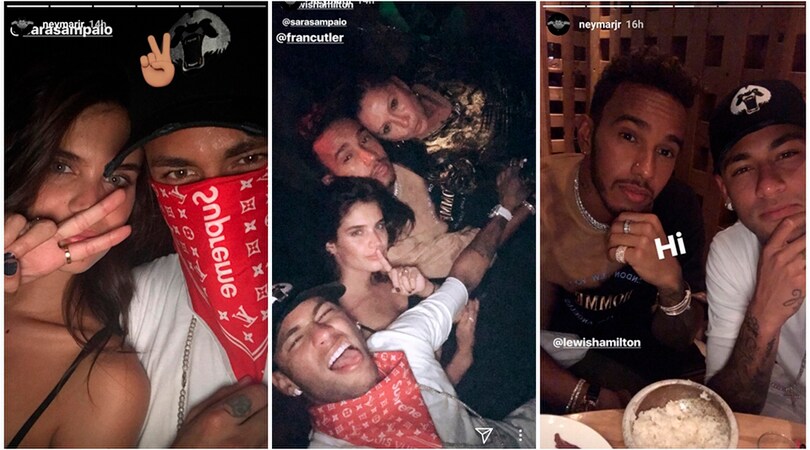 Neymar e Hamilton, che serata a Londra tra modelle e popstar