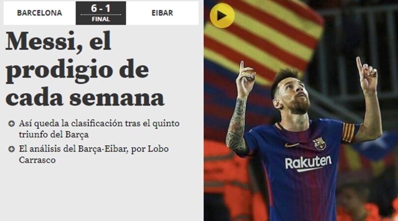 Messi, la Spagna è in delirio: «Miglior giocatore di sempre?»
