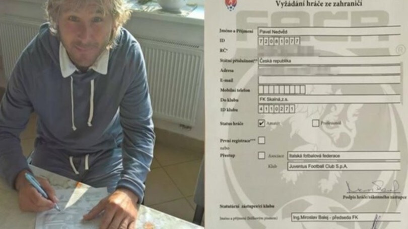Juventus, Nedved in campo a 45 anni per una partita