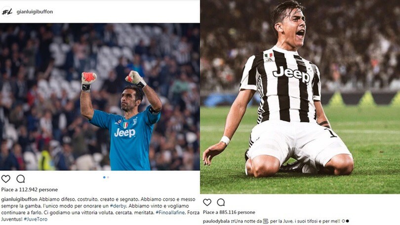 Juventus, la festa è social. Dybala: «Notte da 10». Buffon: «Vittoria meritata»