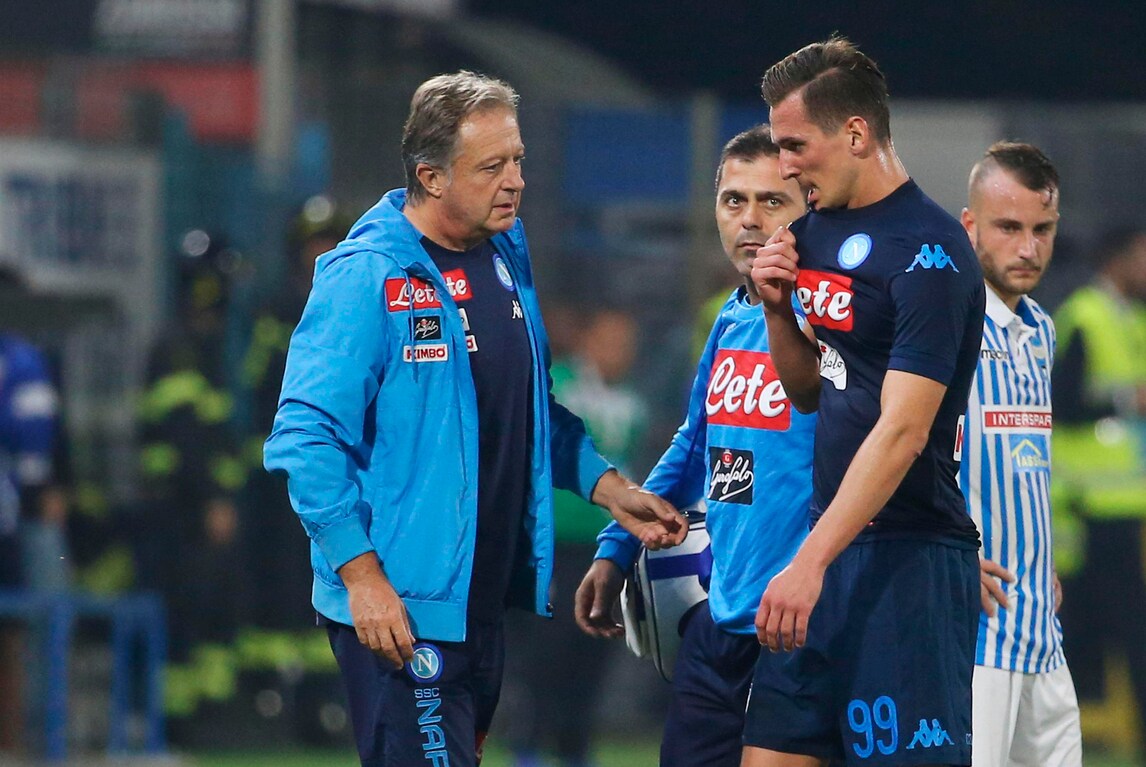 Napoli, Milik operato: in campo a febbraio
