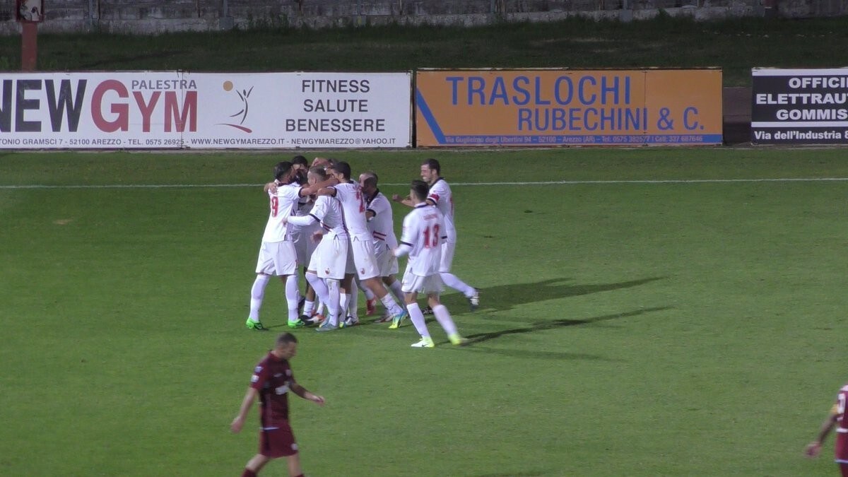 Serie C, Arezzo-Lucchese 0-1: basta il gol di Del Sante