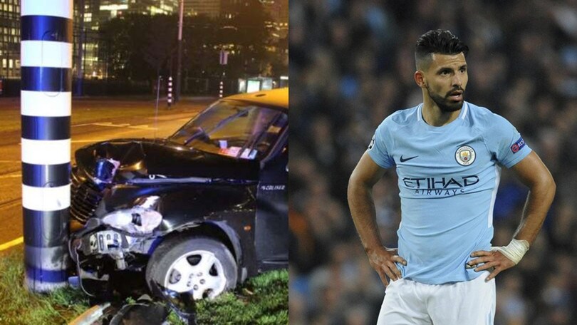 Manchester City, incidente stradale per Aguero: 2 mesi di stop