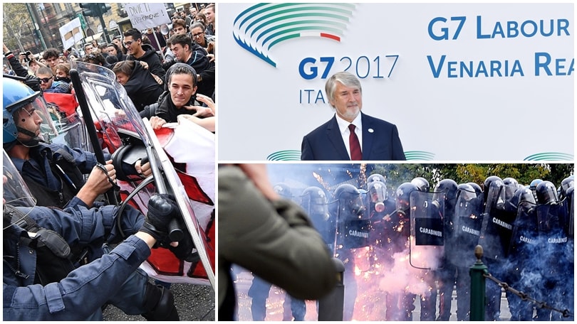 Guerriglia a Torino per il G7 di Industria, Scienza e Lavoro
