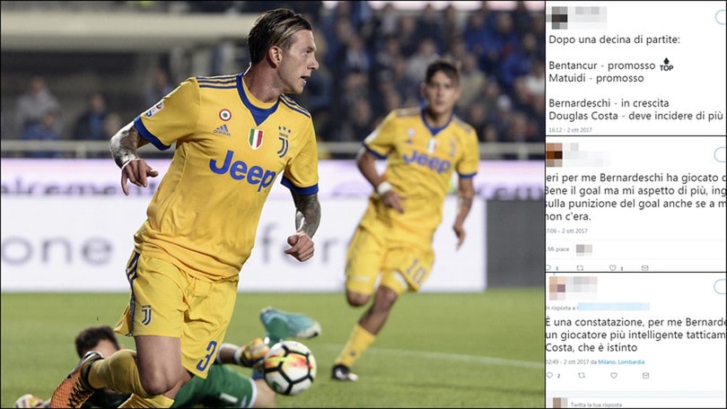Bernardeschi a segno: i tifosi della Juve lo esaltano. Ma c'è chi non è d'accordo...