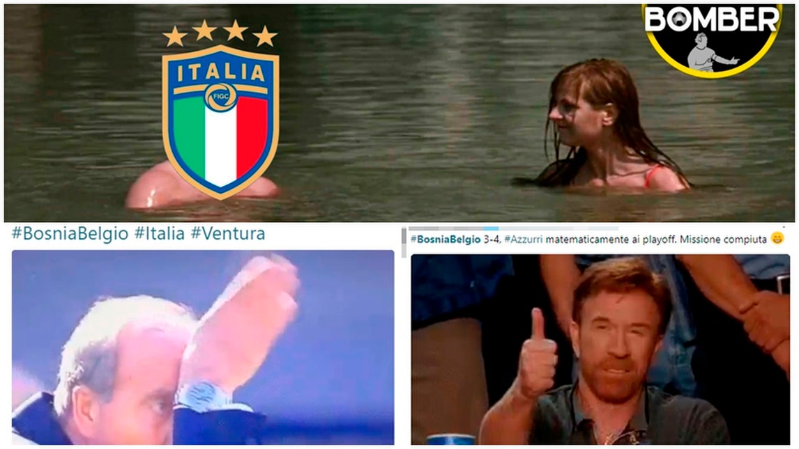 L'Italia ai playoff mondiali grazie alla vittoria del Belgio: tutte le ironie del web