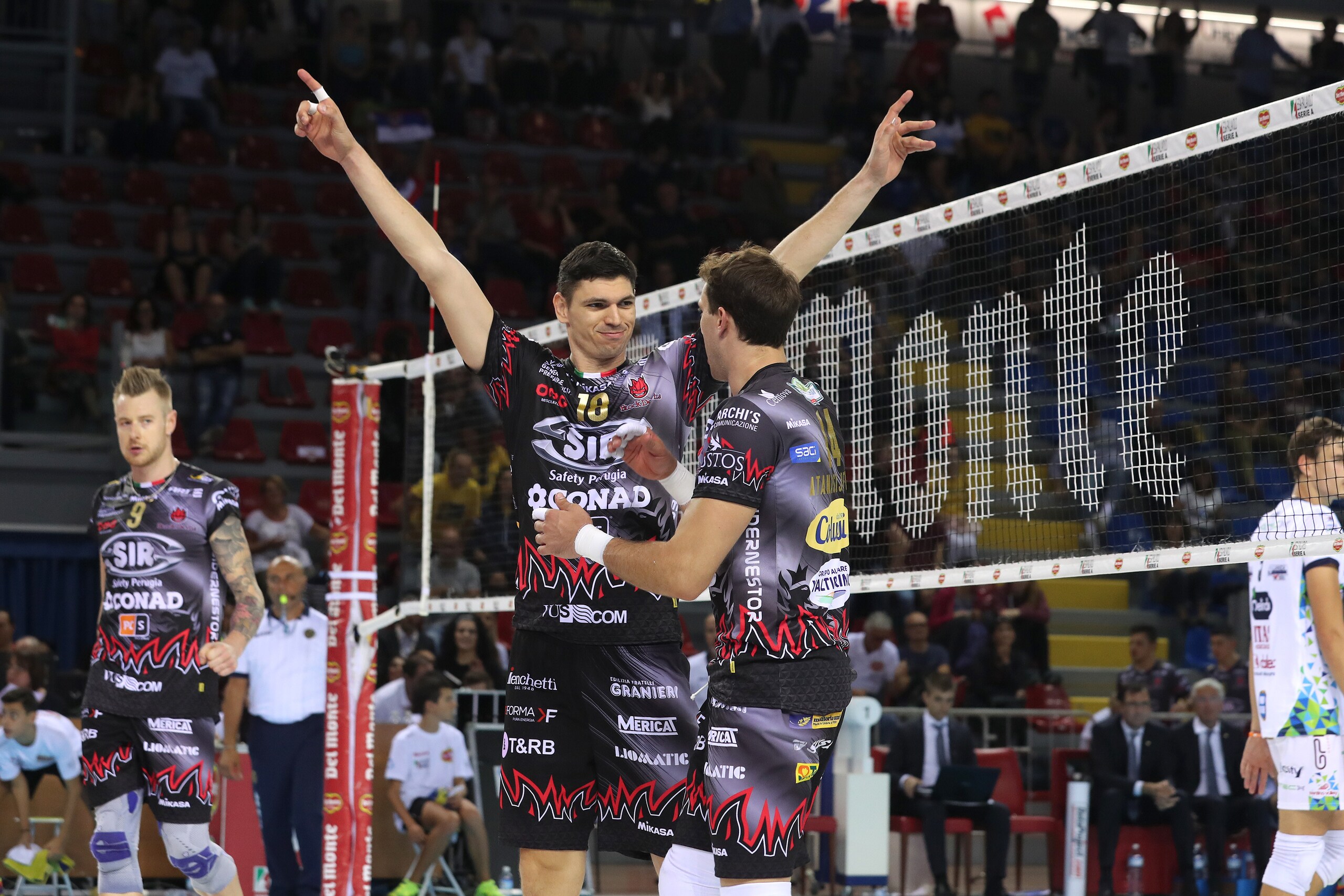 La Sir Safety Perugia seconda finalista. 3-1 a Trento