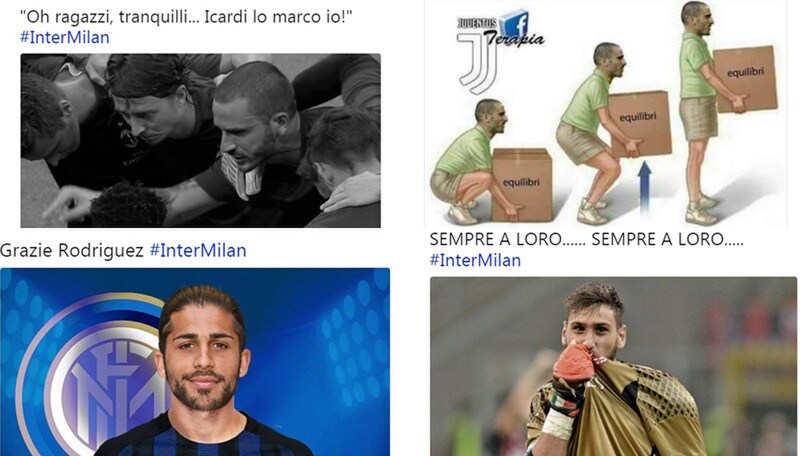 Il derby di Milano visto dai social: quante ironie sul Milan e Bonucci!