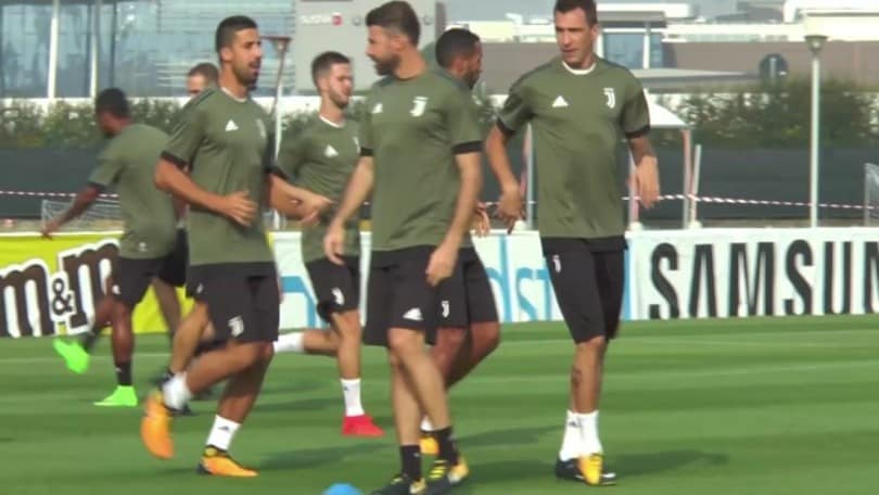 Juve, l'allenamento prima della Champions