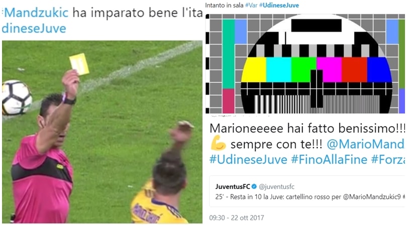 Da rigore a rosso per Mandzukic, la rabbia social dei tifosi della Juventus: «E il Var?»