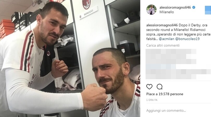 Milan, Romagnoli scherza sul presunto litigio con Bonucci