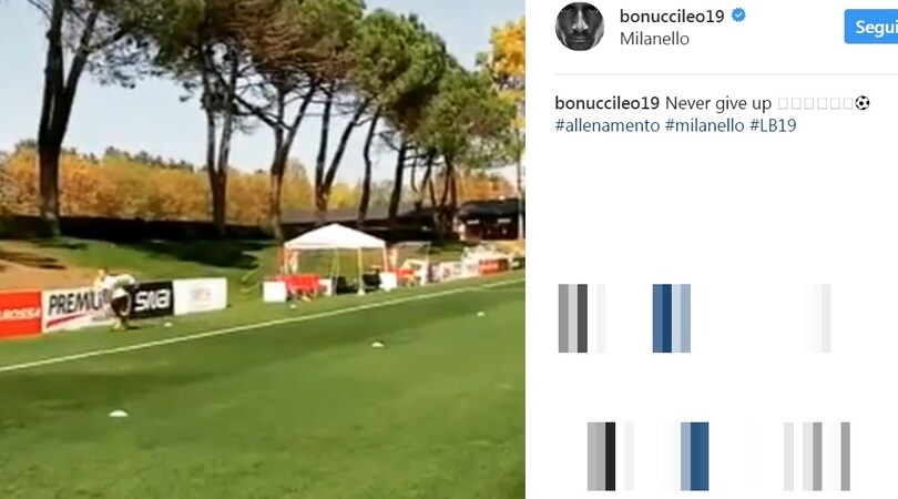 Milan, Bonucci prova a voltare pagina sui social: «Non mollare mai»