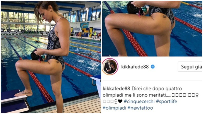 Pellegrini, un nuovo tatuaggio a 5 cerchi