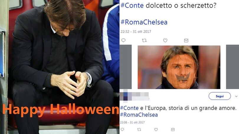 Chelsea ko con la Roma: Conte nel mirino dei social