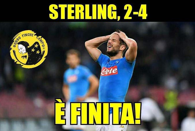 Il Manchester City ne fa 4 al Napoli e il web non perdona