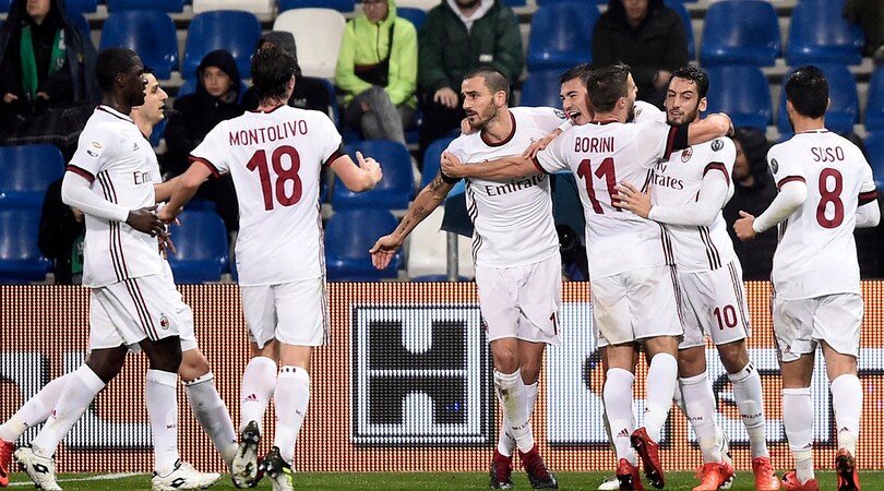 Serie A, Sassuolo-Milan 0-2: Romagnoli e Suso salvano Montella
