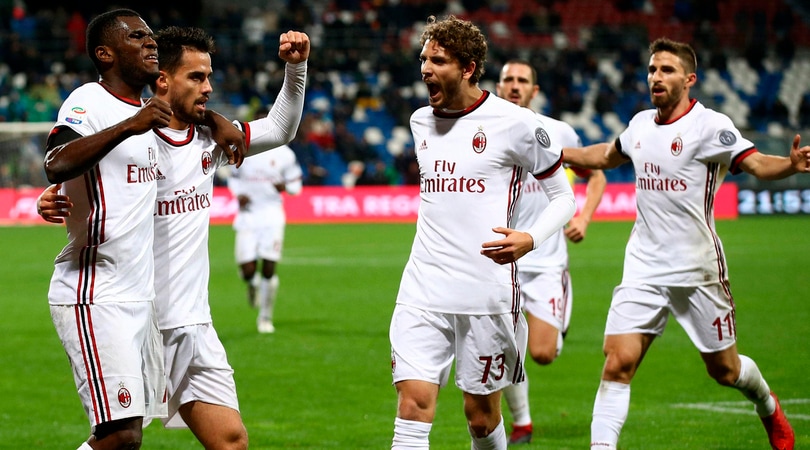 Sassuolo-Milan 0-2, Montella salvo: ci pensano Romagnoli e Suso