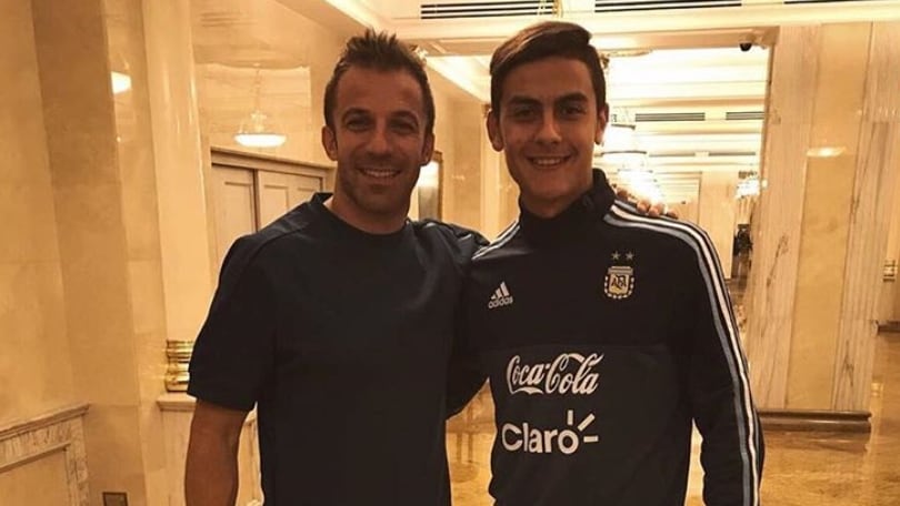Juventus, dal passato al presente: Del Piero motiva Dybala a Mosca