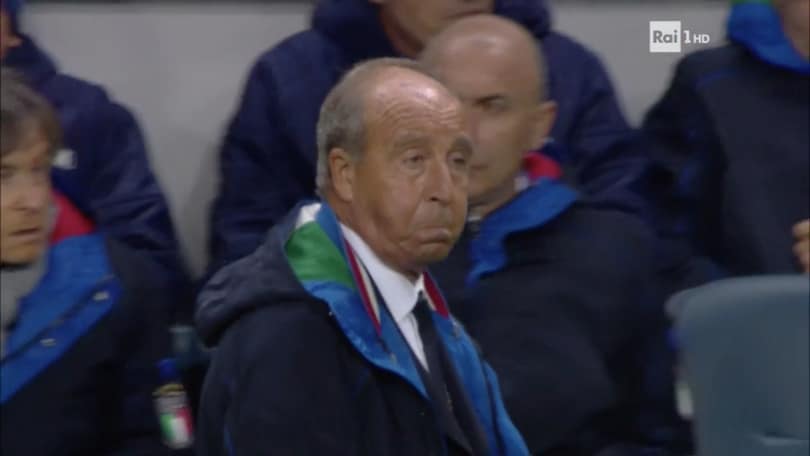 Svezia-Italia, la faccia di Ventura è tutta un programma