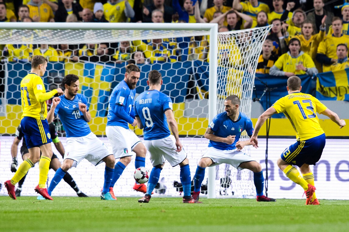Playoff Mondiali 2018, Svezia-Italia 1-0: brutta Nazionale, qualificazione a rischio
