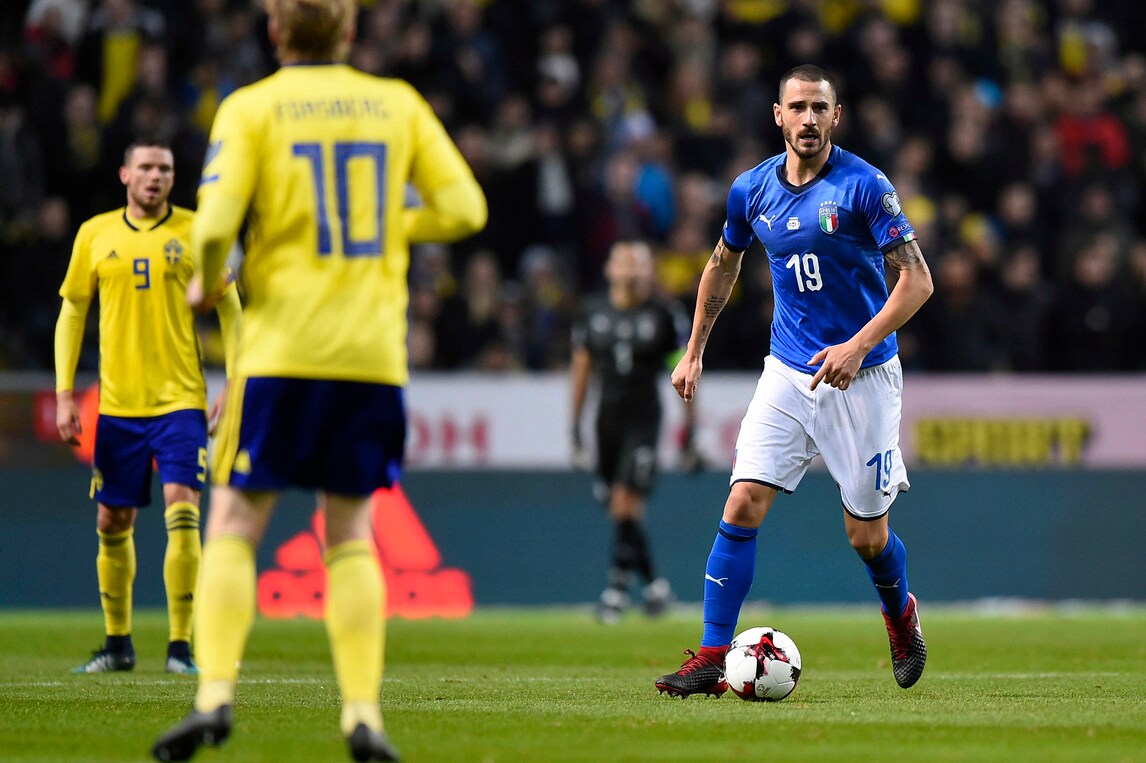 Svezia-Italia, Bonucci: «Ho il setto nasale rotto, Toivonen andava espulso»