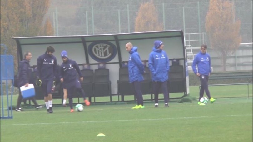 Italia-Svezia. l'allenamento azzurro