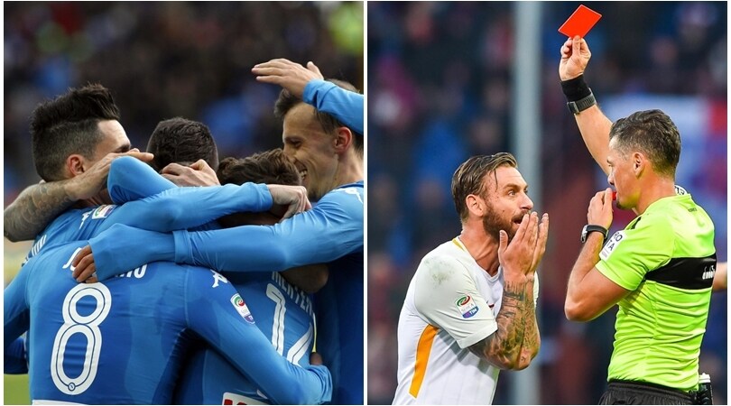 Il Napoli passa a Udine, una follia di De Rossi frena la Roma che fa 1-1 in casa Genoa