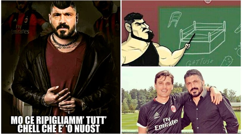 Milan, Gattuso dà spettacolo in conferenza: social in delirio