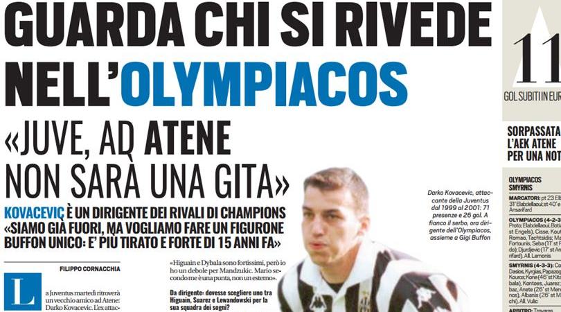 Kovacevic: «Juventus, ad Atene non sarà una gita»