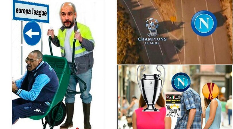 Il Napoli è fuori dalla Champions League: social senza pietà